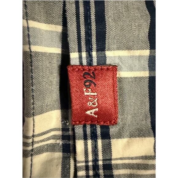 Vintage Abercrombie Fitch Mens Shirt SZ L Blue Muscle Fit - Picture 7 of 10